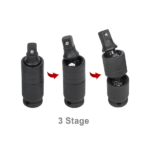 1/4″, 3/8″, 1/2″ Dr. Powerful Impact Universal Joint (3 Stage Type)