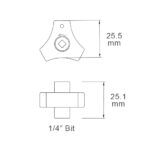 1/4″ Bit Gear Bit Wrench
