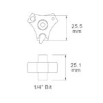 1/4″ Bit Change Side Gear Bit