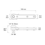 Single Head Mini 1/4″ Dr. Disco Bit Wrench