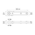 Single Head Mini Double 1/4″ Bit Wrench
