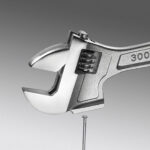 12″ One Piece Strong Adjustable Wrench with Hammer