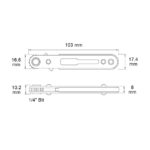 Flat Type Mini 1/4″ Bit Storage Wrench