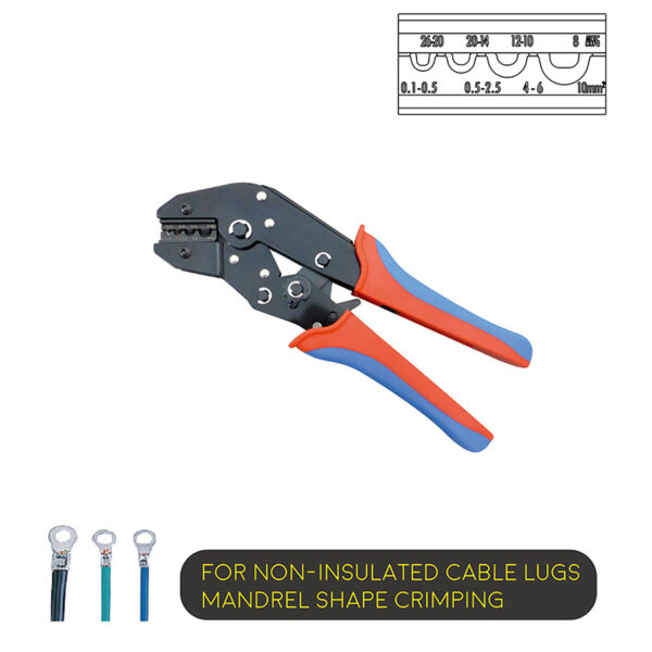 Ratchet Type Double-Colored Handle Crimping Tool