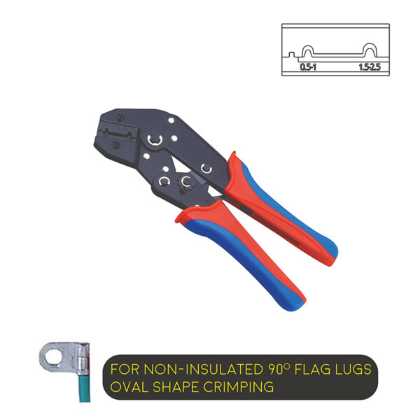 Ratchet Type Double-Colored Handle Crimping Tool